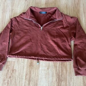 Rust Half-Zip Pullover
